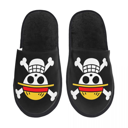 Pantofole monopezzo - Modello Jolly Roger Mugiwara (nere)