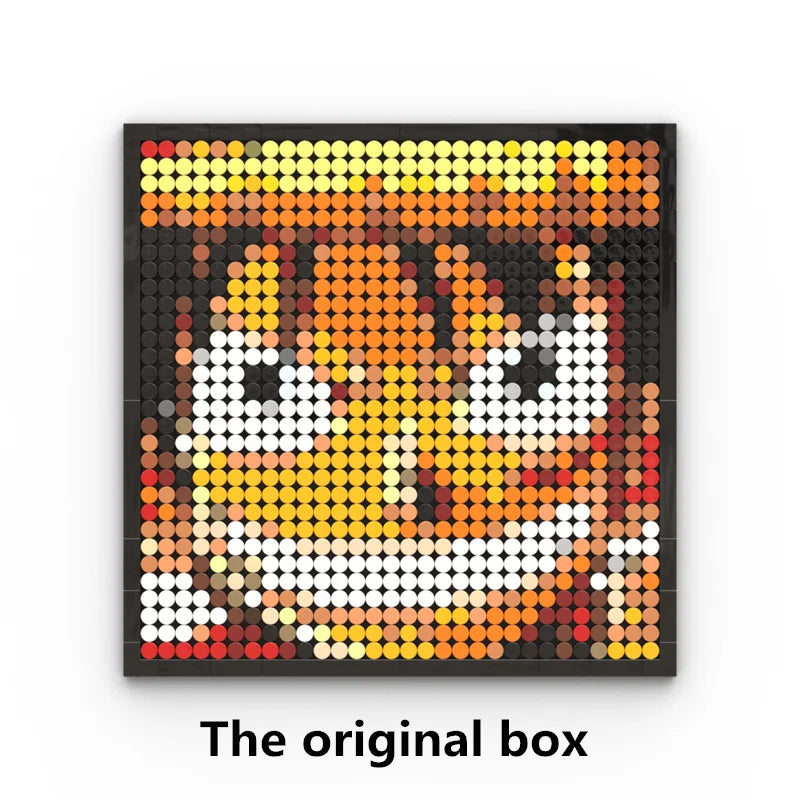 One Piece Pixel Art Mosaic Painting - Ritratto di Roronoa Zoro (mattoni)