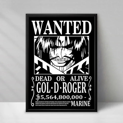 Póster de One Piece Wanted - Gol D. Roger (El Rey Pirata)