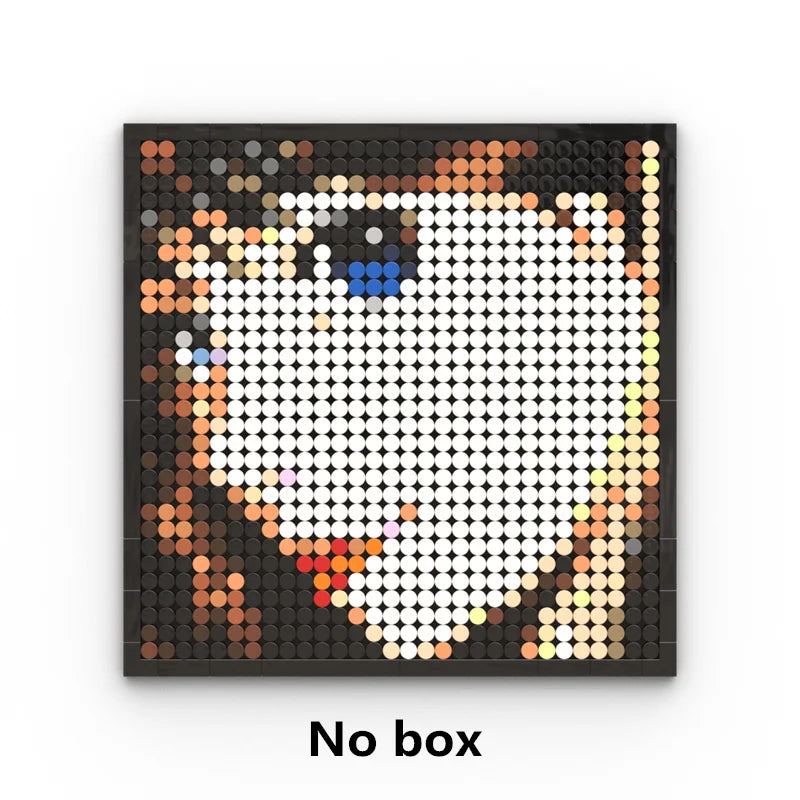 One Piece Pixel Art Mosaic Painting - Ritratto di Roronoa Zoro (mattoni)