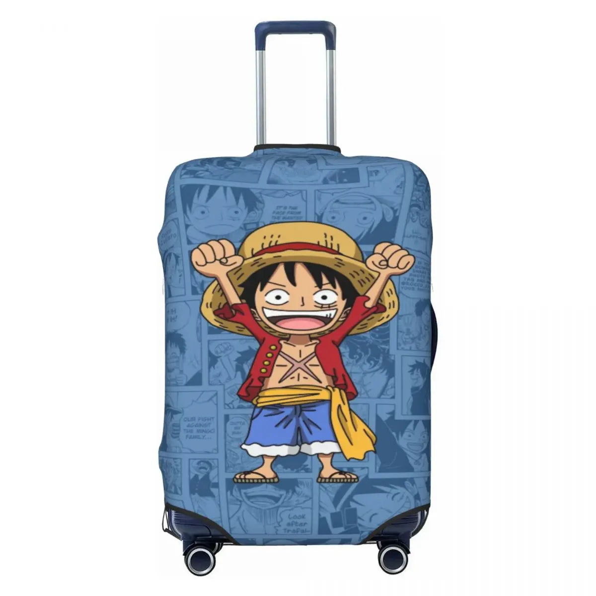 Custodia per valigia One Piece - Modalità Avventura di Luffy sorridente