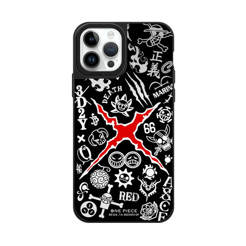 Coque One Piece – Emblème Pirate Noir & Rouge