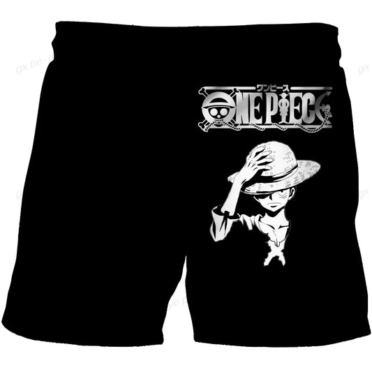 Bañador de una pieza - Silueta de Luffy Gear 5 (diseño negro)