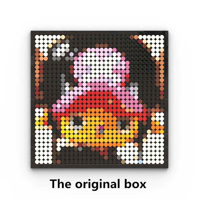 One Piece Pixel Art Mosaic Painting - Ritratto di Roronoa Zoro (mattoni)