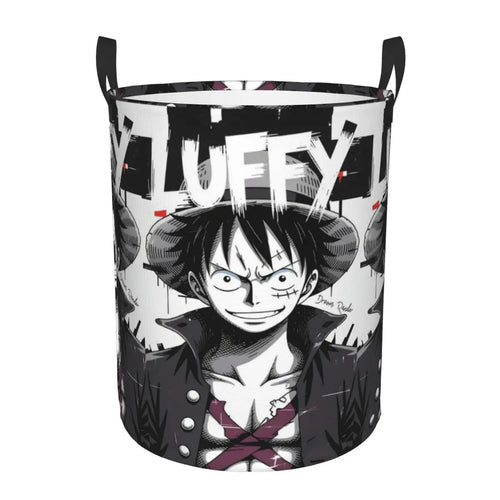 Panier de Rangement One Piece - Portrait Monkey D. Luffy Noir et Blanc