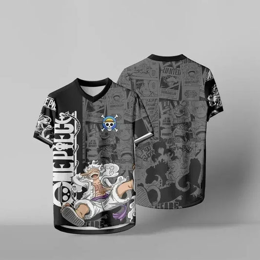 Maillot de Foot One Piece - Collage Personnages Chibi (Streetwear Sport)
