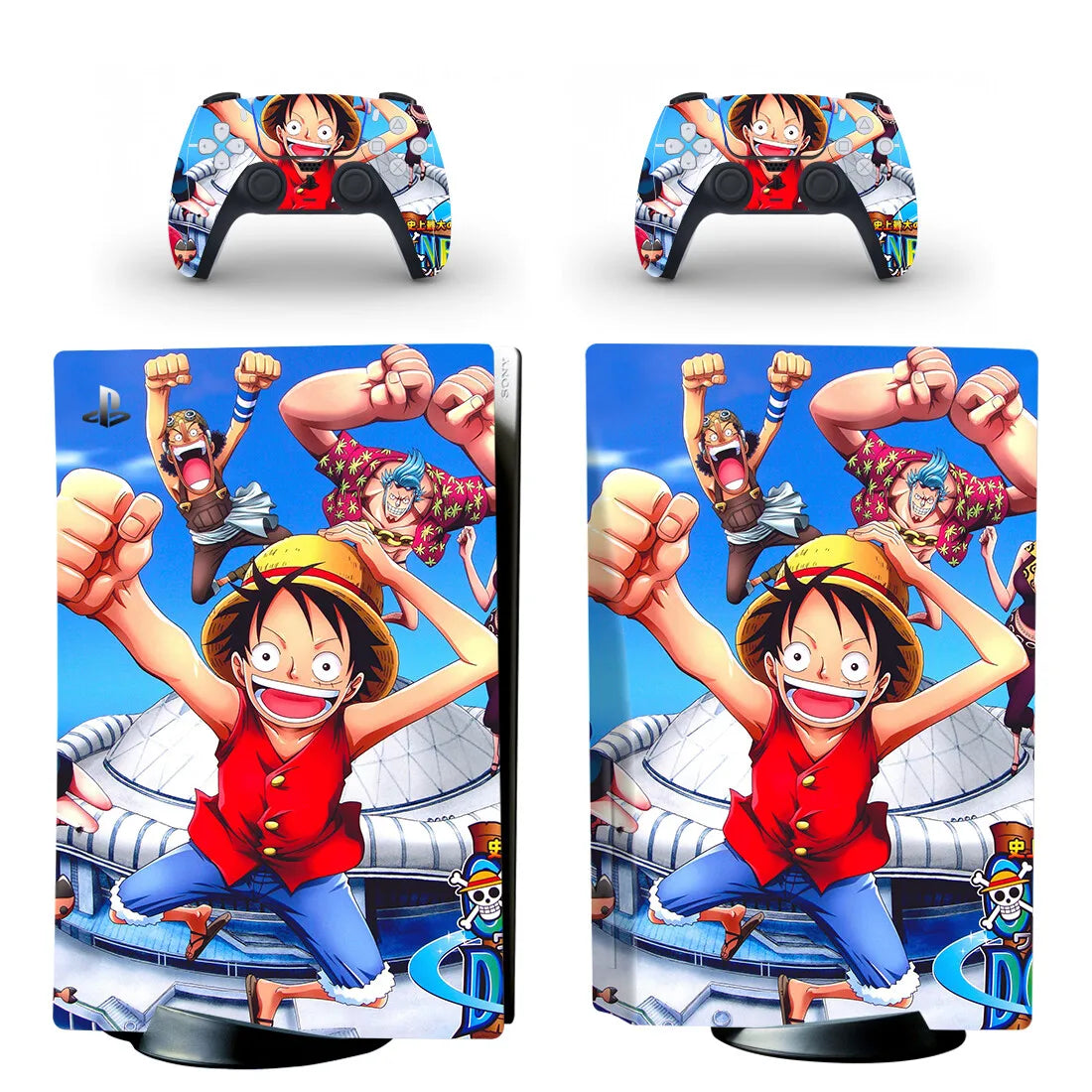 Pegatinas de One Piece para PS5: Acción y combate de Monkey D. Luffy