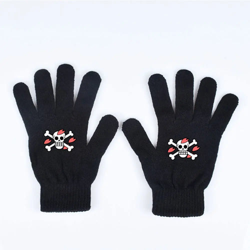 Guanti One Piece – Teschio Pirata Denti Rossi