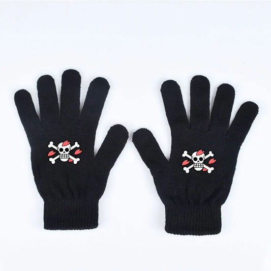 Guanti One Piece – Teschio Pirata Denti Rossi
