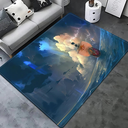 Tapis One Piece - Duel Épique Luffy vs Kaido (Décoration de Salon)