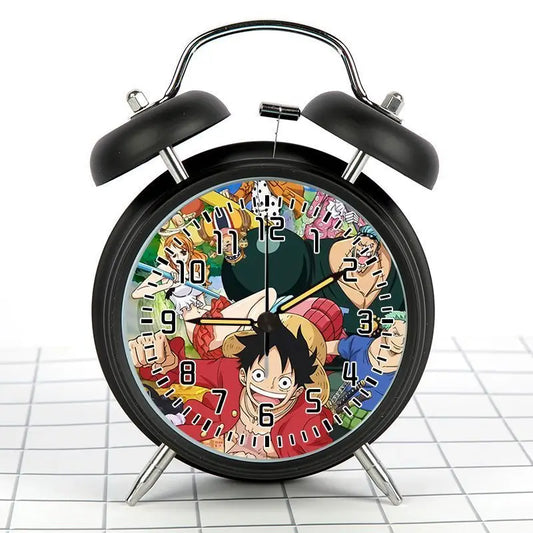 Sveglia retrò One Piece - Straw Hat Crew (modello nero)