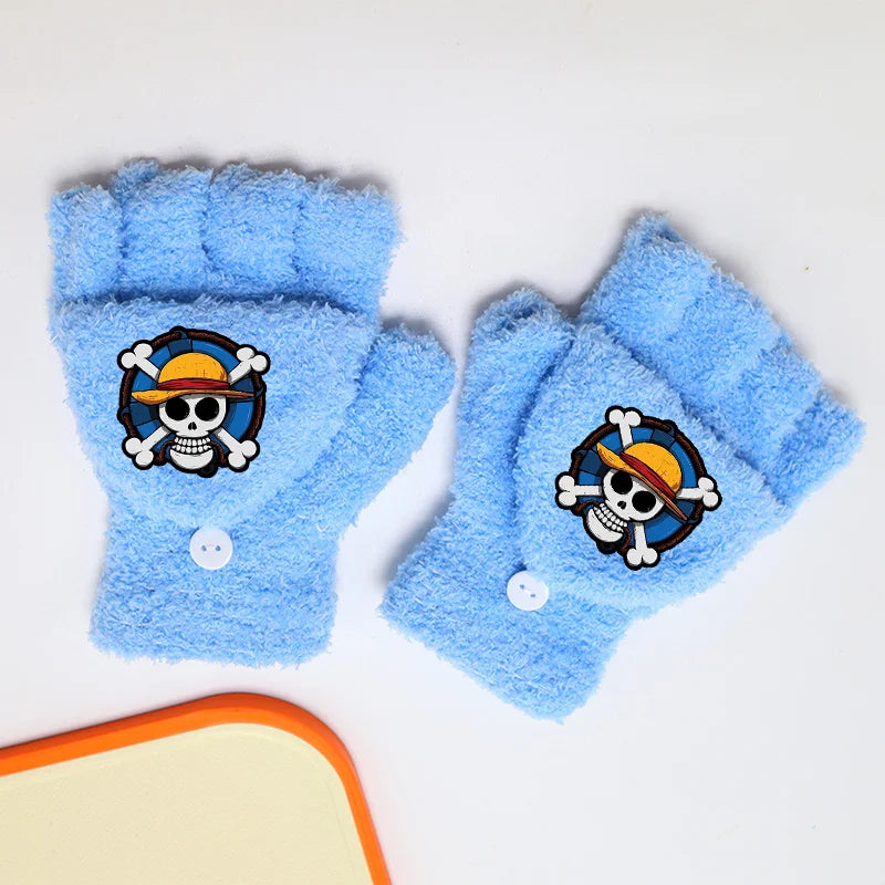 Gants One Piece – Luffy Chibi Fond Bleu