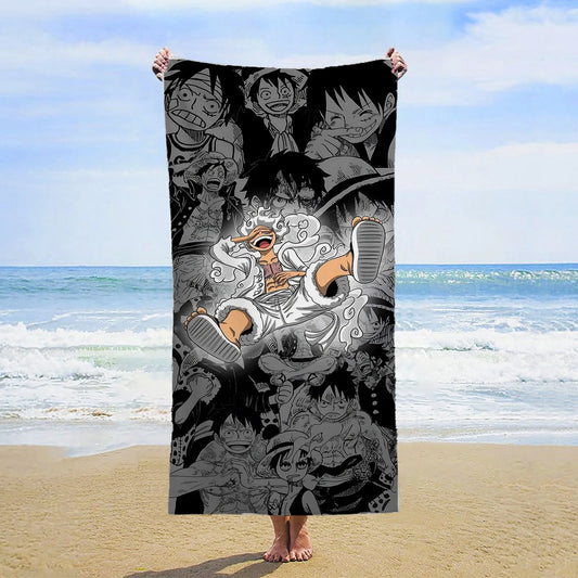 Serviette de Plage One Piece - Illustration Zoro Style Encre