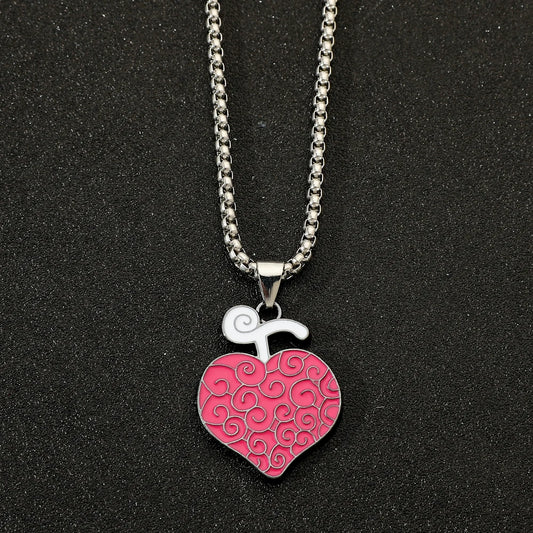 Collier One Piece – Pendentif Cœur Trafalgar Law Métal