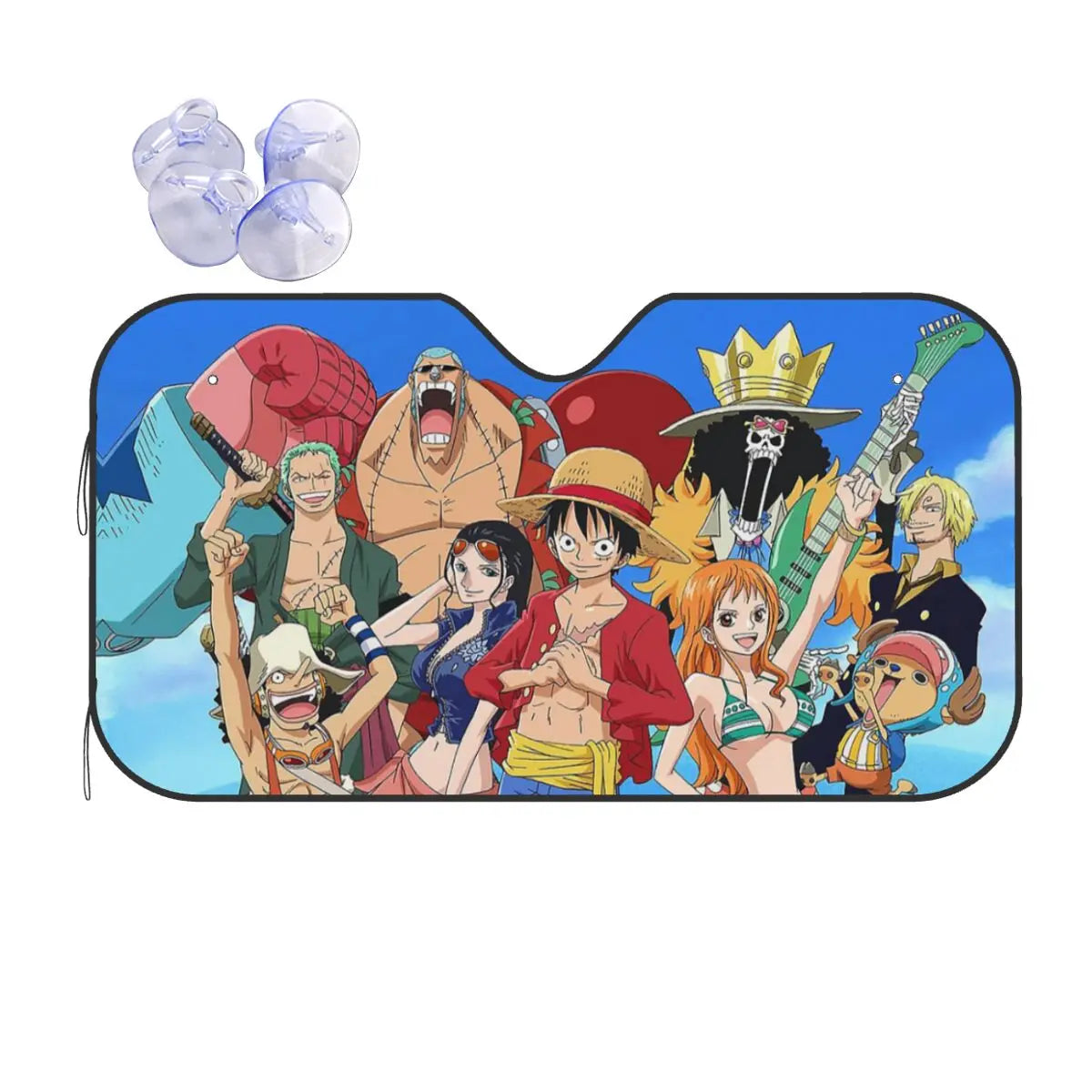 In Car Sun One Piece - I pirati di Cappello di Paglia di fronte all'orizzonte