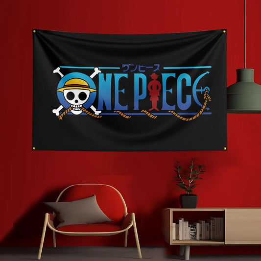 Poster One Piece - Logo Jolly Roger Classique (Noir)