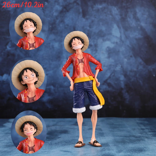 Set de Figurines One Piece - Évolution de Monkey D. Luffy (Trois Visages)
