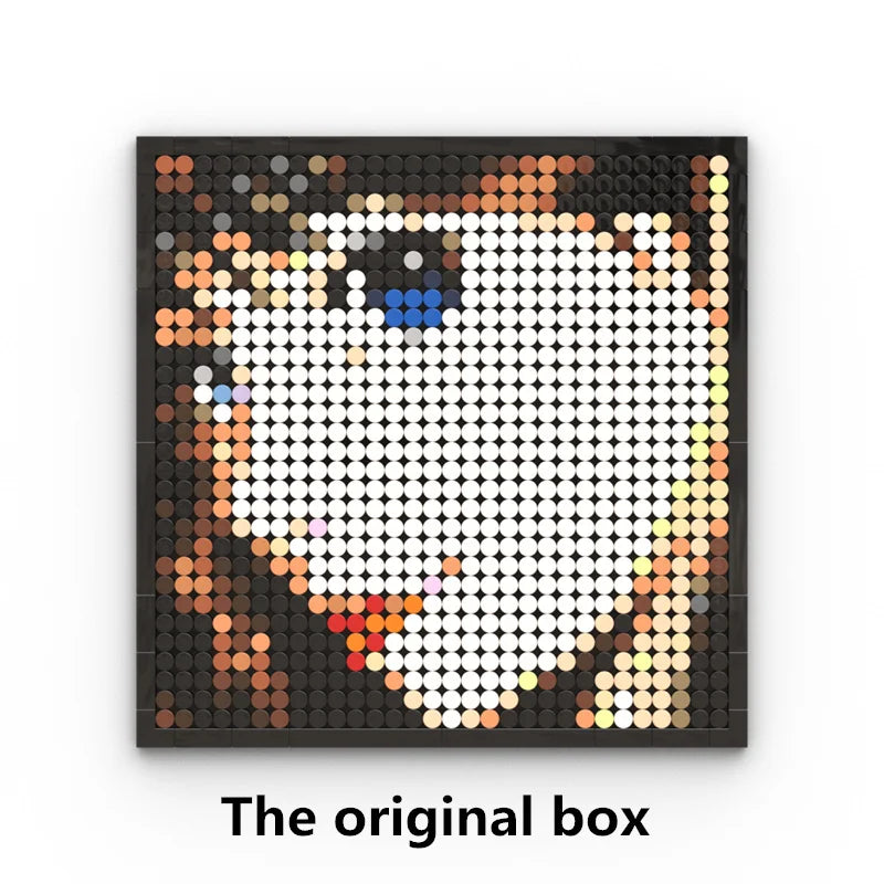 One Piece Pixel Art Mosaic Painting - Ritratto di Roronoa Zoro (mattoni)