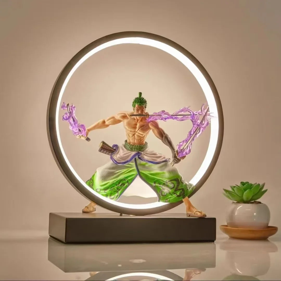 Lampe veilleuse One Piece Roronoa Zoro effet 3D hologramme LED
