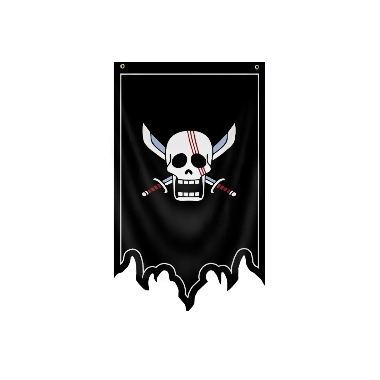 Drapeau One Piece - Jolly Roger Red Hair Pirates (Shanks)