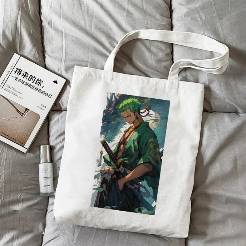 Borsa tote One Piece – Illustrazione a pagina intera di Zoro