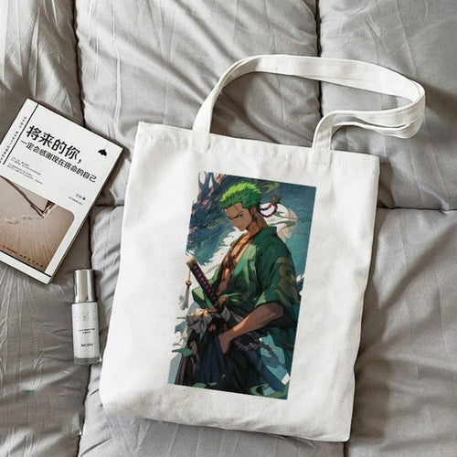 Borsa tote One Piece – Illustrazione a pagina intera di Zoro