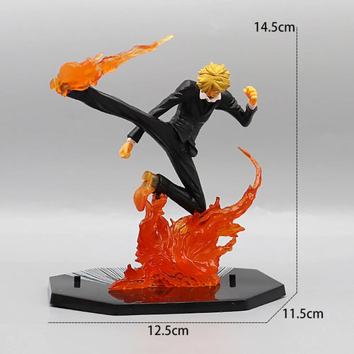 Figura de One Piece - Vinsmoke Sanji Diable Jambe (Efectos de llama)