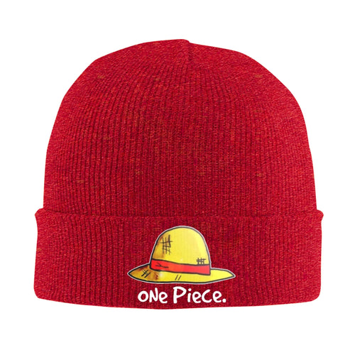 Berretto One Piece - Risvolto rosso ricamato