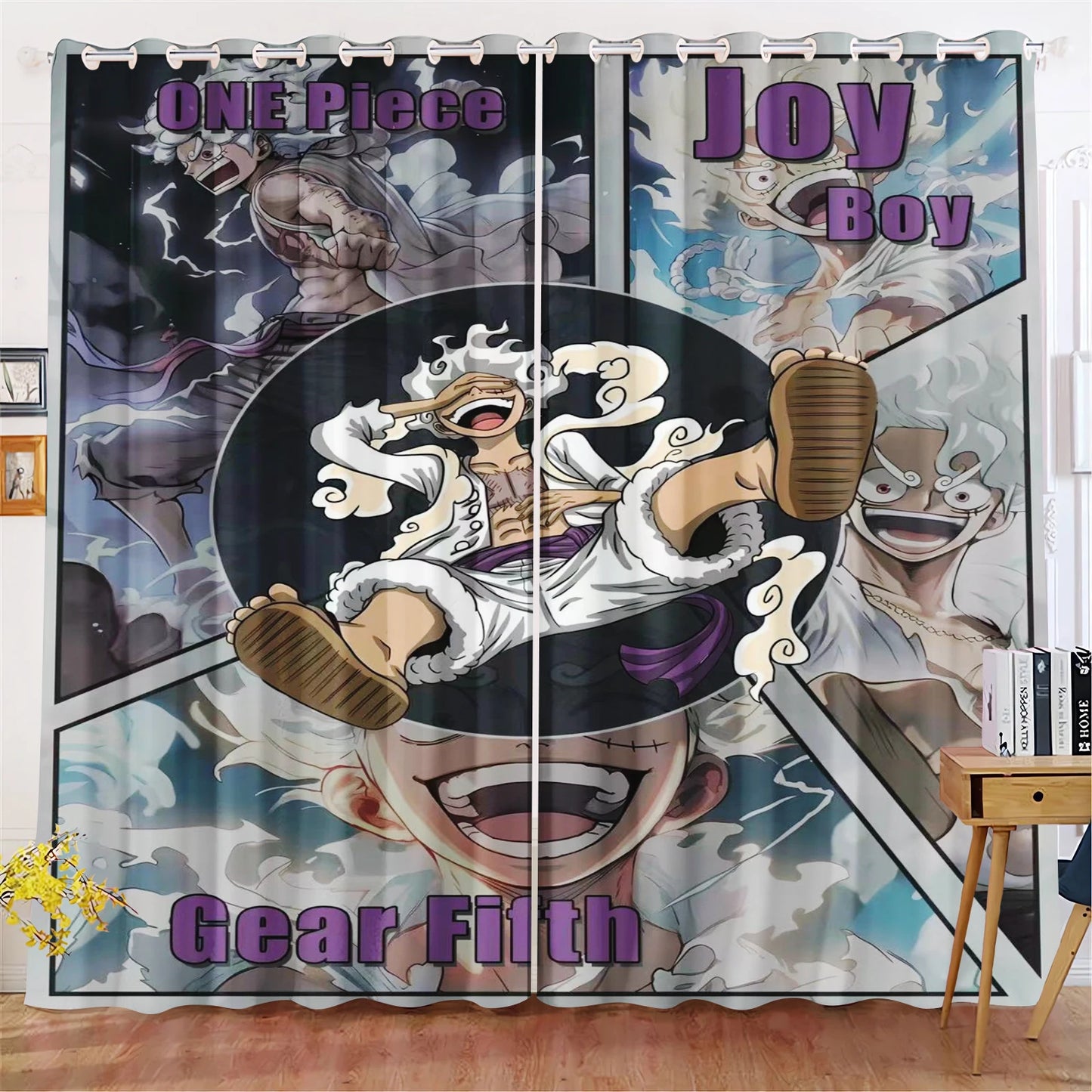 Rideau One Piece - Luffy Gear 5 "Joy Boy" (Illustration Artistique HD)