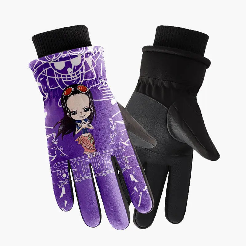 Gants One Piece – Nico Robin Illustration Violette