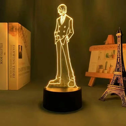 Lampe Veilleuse LED One Piece - Sanji La Jambe du Diable (Orange)