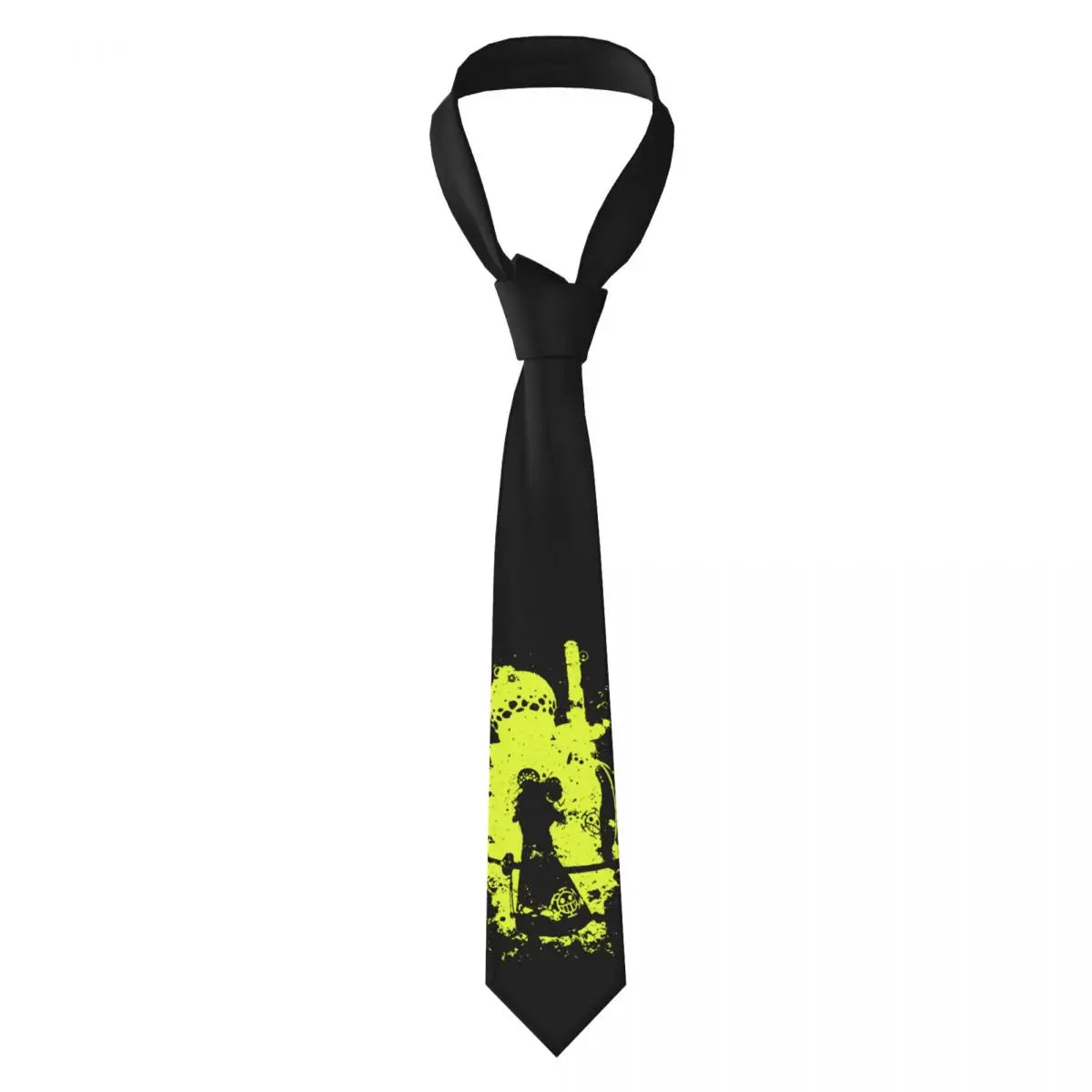 Corbata de One Piece – Silueta de Luffy Amarilla