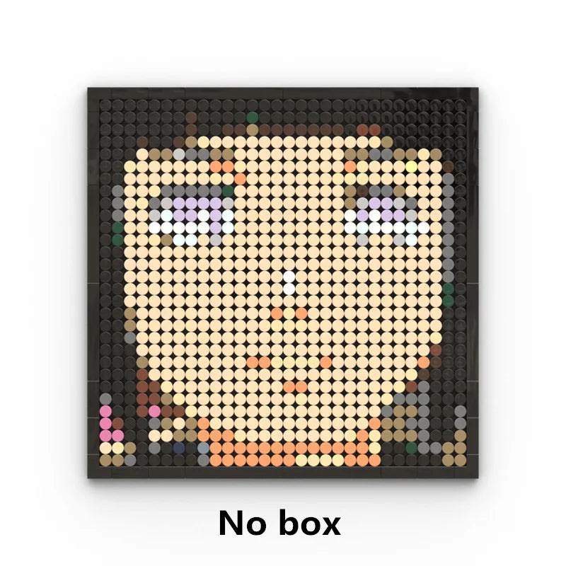 One Piece Pixel Art Mosaic Painting - Ritratto di Roronoa Zoro (mattoni)