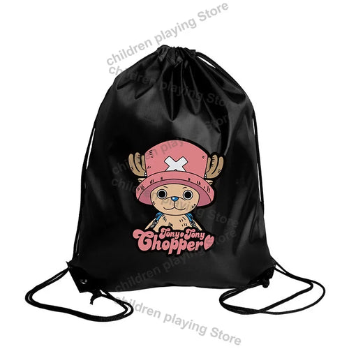 Bolsa con cordón de One Piece – Retrato de Tony Tony Chopper en negro