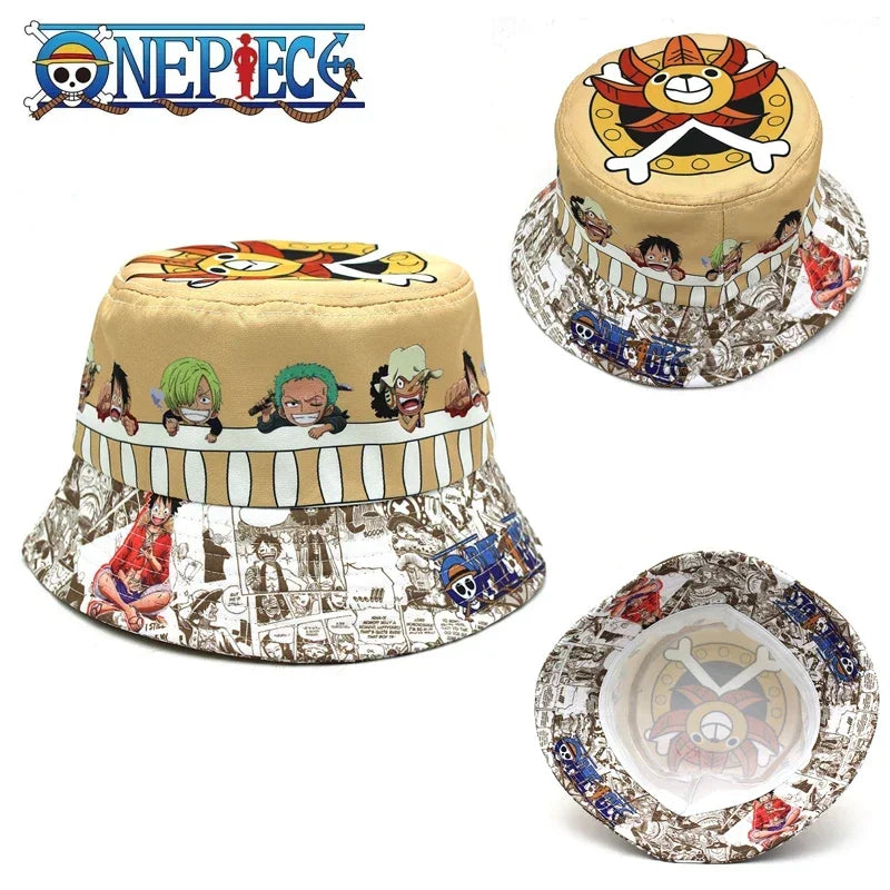 Cappello da pescatore monopezzo - Stampa integrale Mugiwara Crew