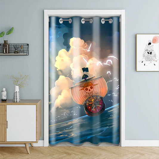 Tenda per porta in un unico pezzo - Thousand Sunny Ship on the Ocean