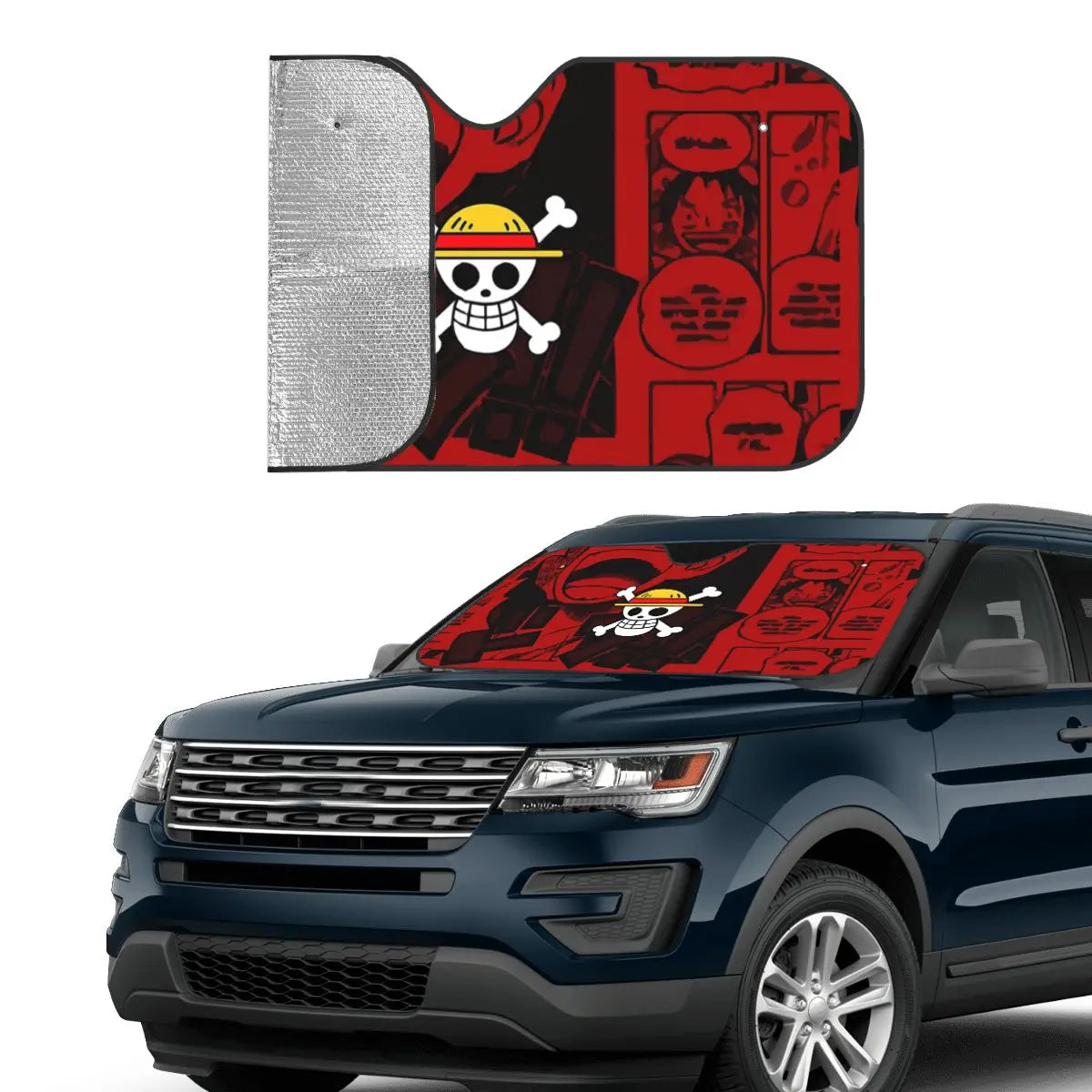 Parasole per auto One Piece - Ritratto di Brook Soul King (finestrino laterale)
