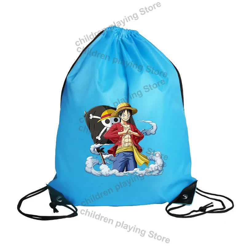 Bolsa con cordón de One Piece: Ilustración de Monkey D. Luffy Surf Blue
