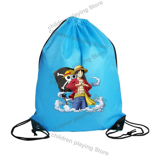 Bolsa con cordón de One Piece: Ilustración de Monkey D. Luffy Surf Blue