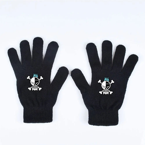 Guantes de One Piece – Calavera pirata azul claro