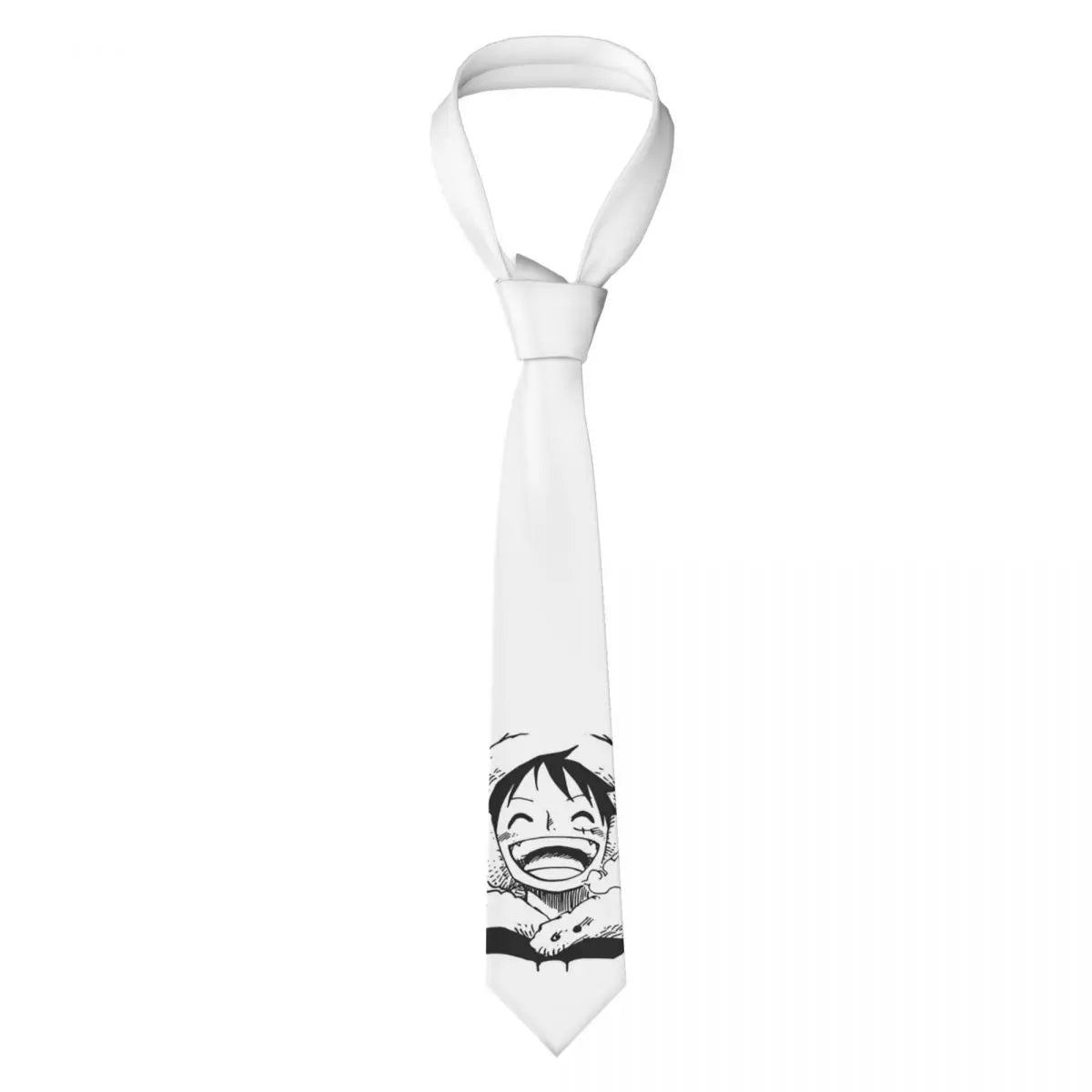 Corbata de una pieza – Pirata Calavera Blanca
