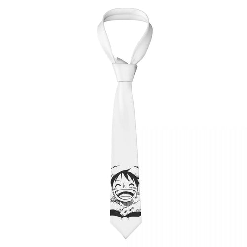 Corbata de una pieza – Pirata Calavera Blanca