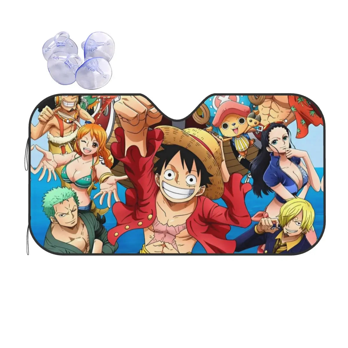 One Piece Car Sun - Ritratti dell'equipaggio di Cappello di Paglia