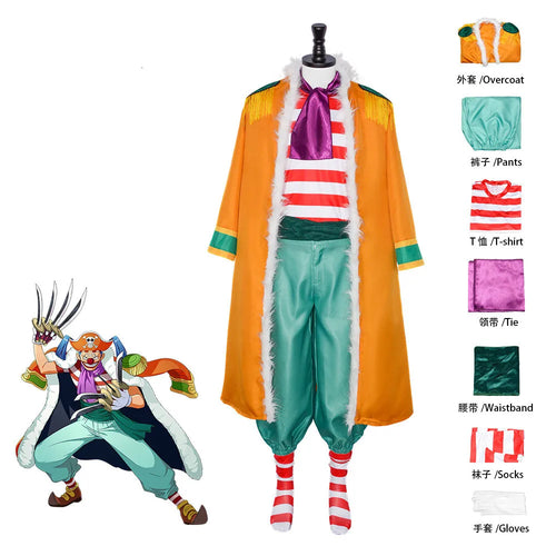 Costume Cosplay di One Piece - Outfit completo di Buggy il Clown
