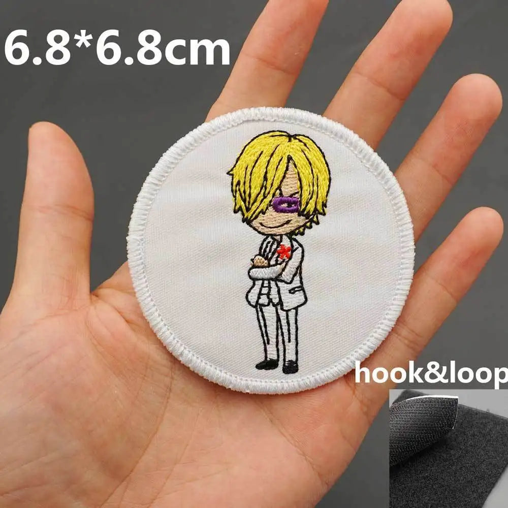 Écusson One Piece - Vinsmoke Sanji Portrait (Cercle Blanc)
