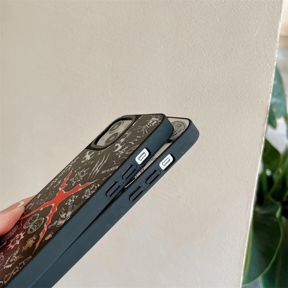 Coque One Piece – Emblème Pirate Noir & Rouge