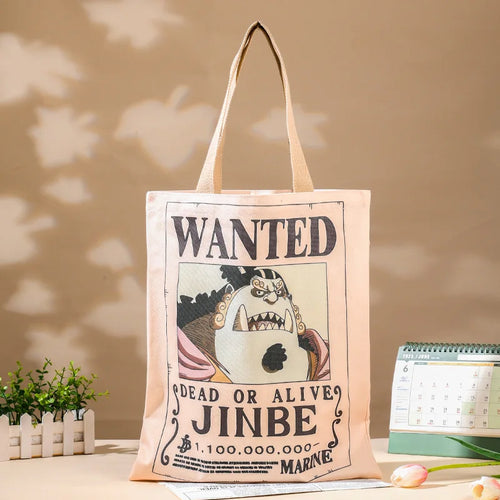 Bolsa de mano de One Piece: Póster de Jinbe Wanted: Marine Power
