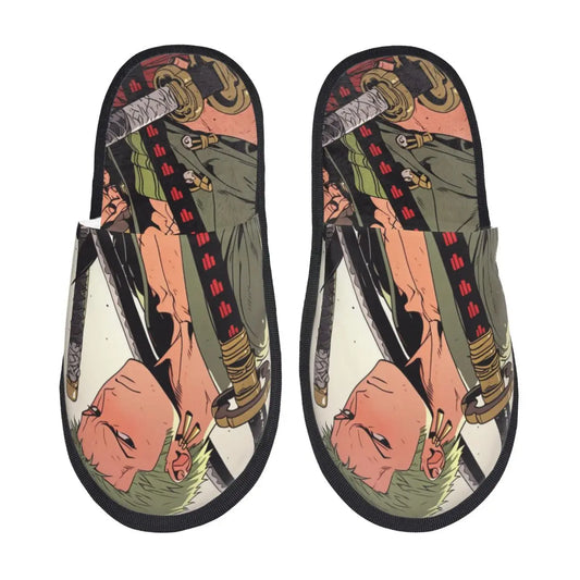 Pantofole One Piece - Design da combattimento di Luffy e Zoro (azione)