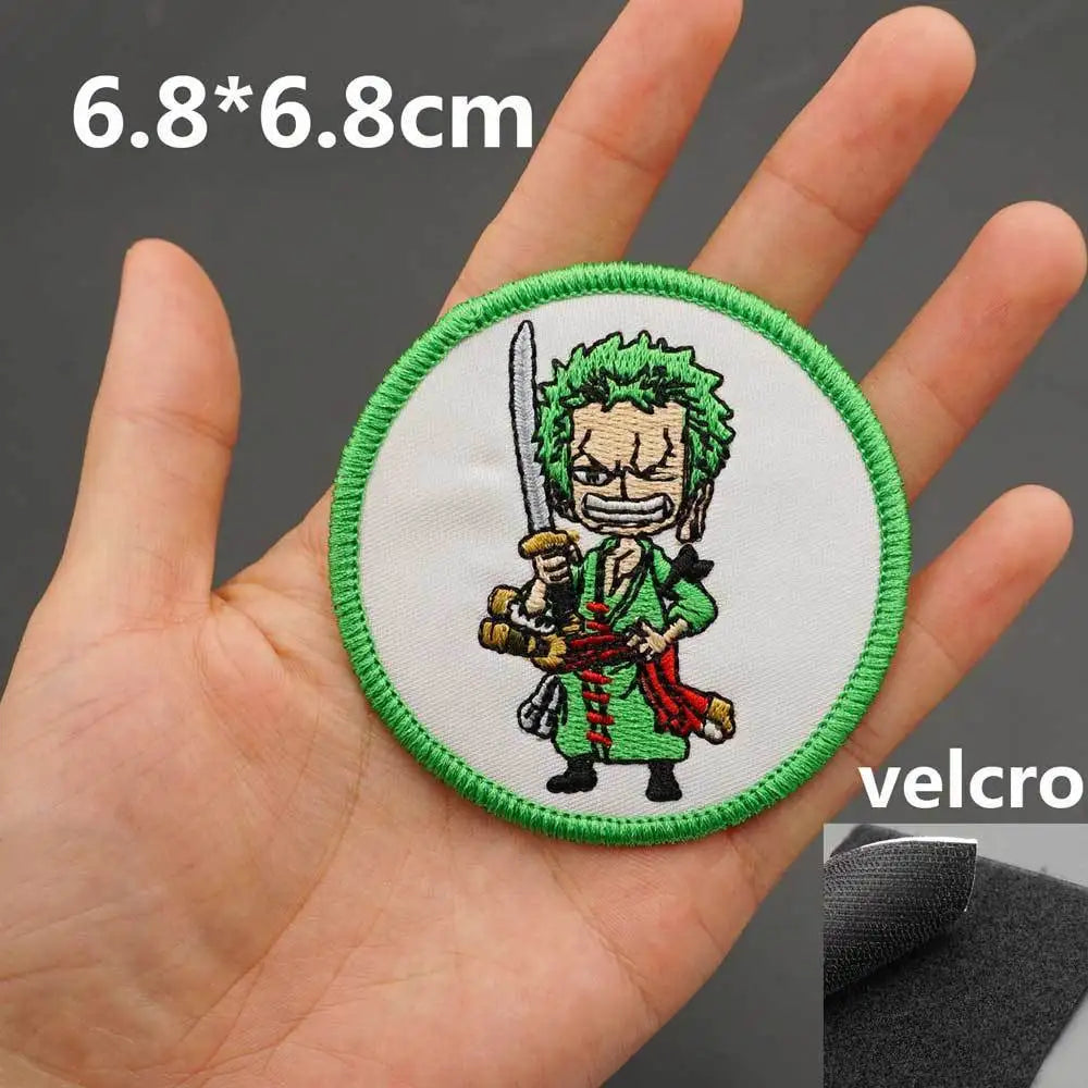 Écusson One Piece - Roronoa Zoro Combat (Cercle Vert)