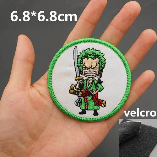 Écusson One Piece - Roronoa Zoro Combat (Cercle Vert)
